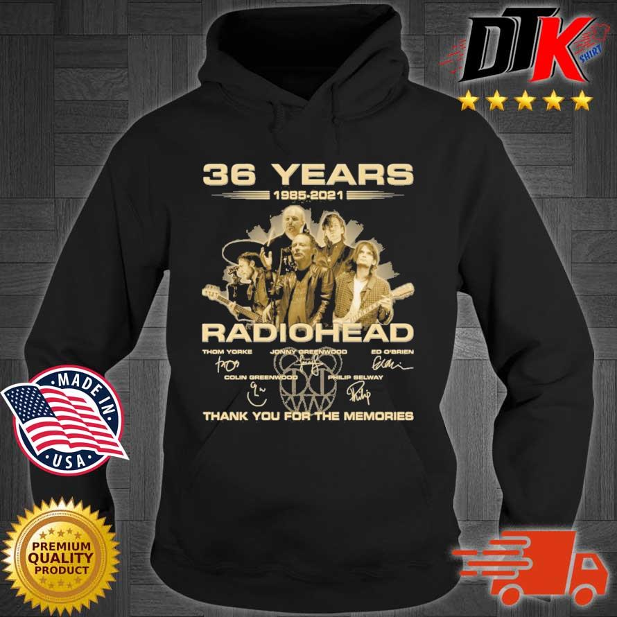36 years 1985-2021 Radiohead thank you for the memories signatures Hoodie den