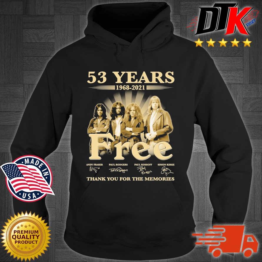 53 years 1968-2021 thank you for the memories signatures Hoodie den