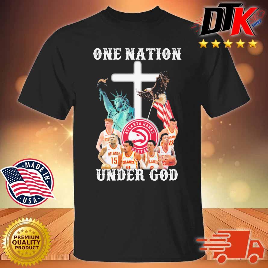 Atlanta Hawks Basketball One Nation Under God Shirt