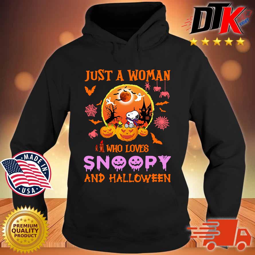 Just a woman who loves Snoopy and Halloween s Hoodie den