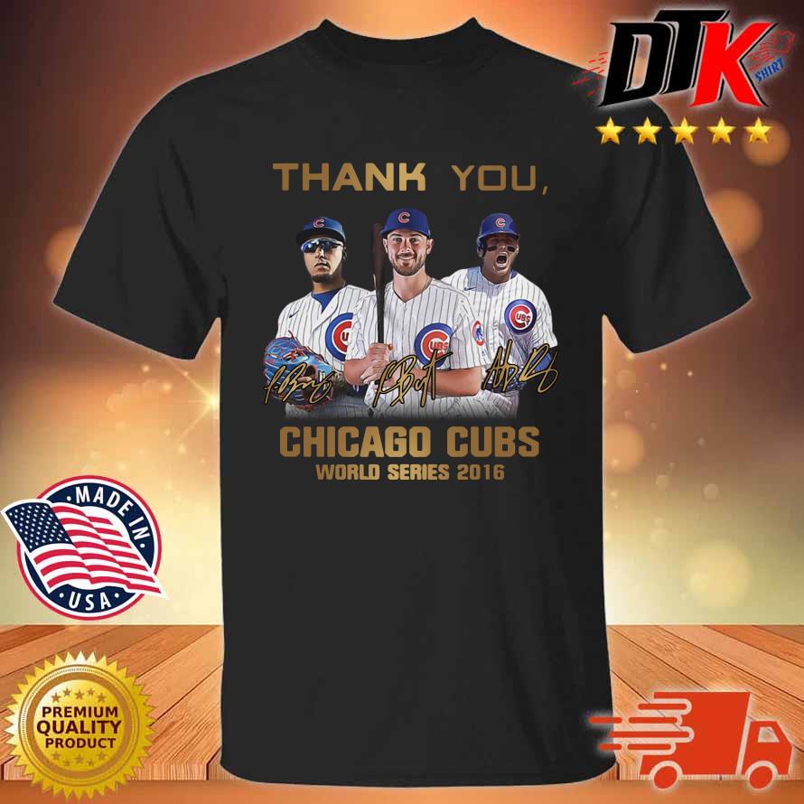 Thank You Chicago Cubs World Series 2016 Signatures Shirt, hoodie