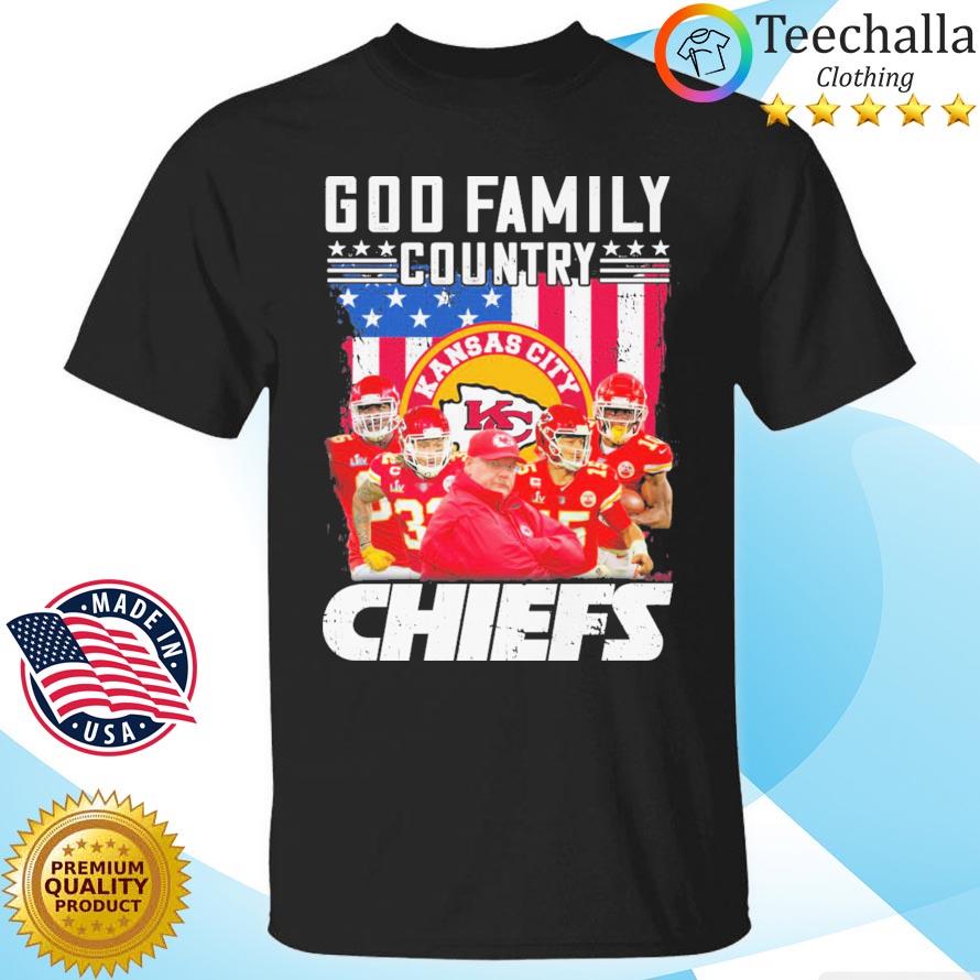 God family country Kansas City Chiefs American flag shirt