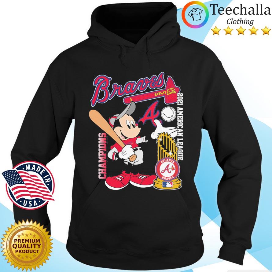 Mickey Mouse Atlanta Braves Champions 2021 American League Shirt Hoodie den