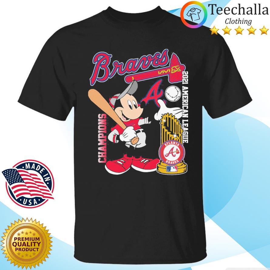 Mickey Mouse Atlanta Braves Champions 2021 American League Shirt