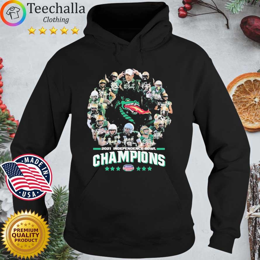 UAB Blazers Football 2021 Independence Bowl Champions signatures Hoodie den