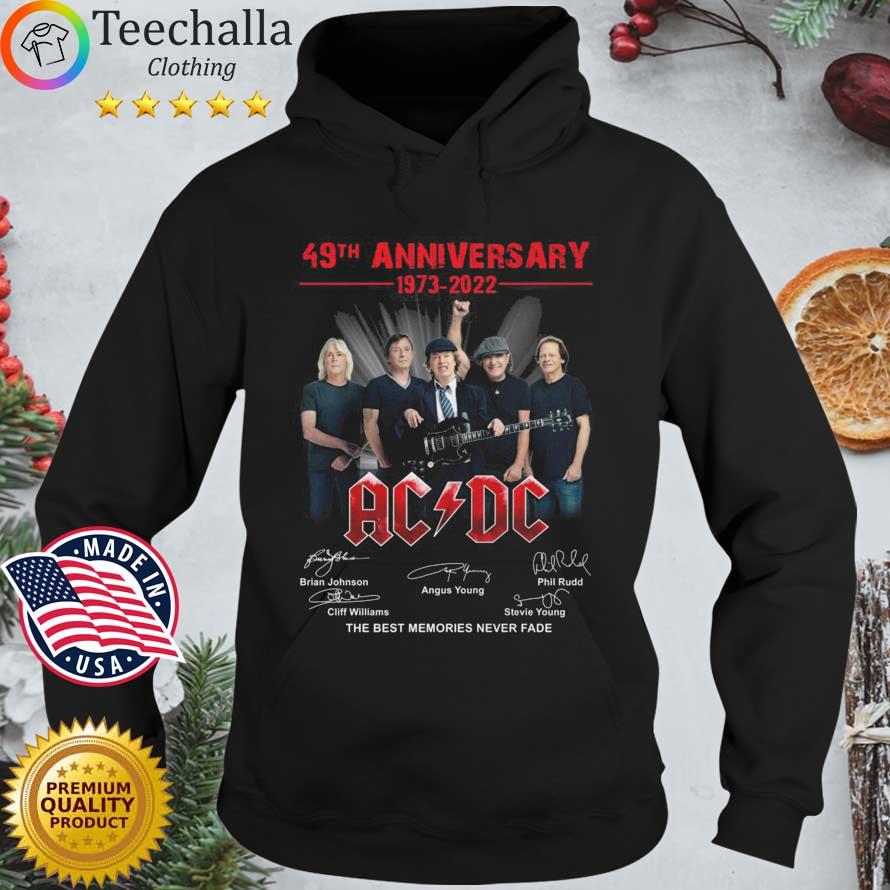 49th anniversary 1973-2022 ACDC the best memories never fade signatures Hoodie den