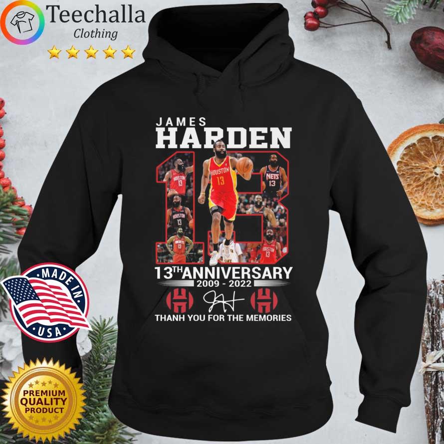James Harden 13th anniversary 2009-2022 thank you for the memories signatures Hoodie den