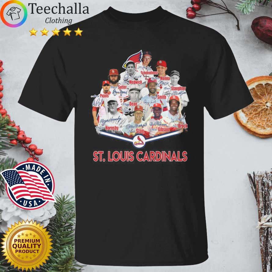 St Louis Cardinals player names signatures shirt