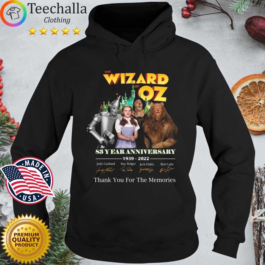 The Wizard Of Oz 83 years anniversary 1939-2022 thank you for the memories signatures Hoodie den