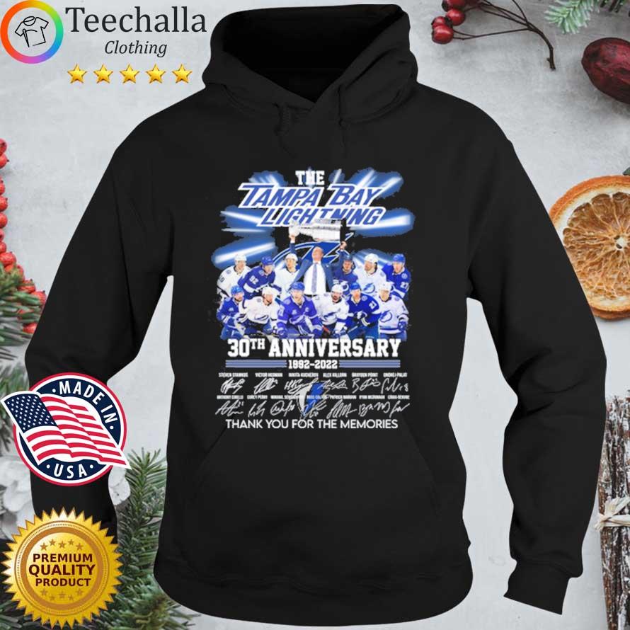 Tampa Bay Lightning 30th Anniversary 1992 2022 Thank You For The Memories  signatures shirt