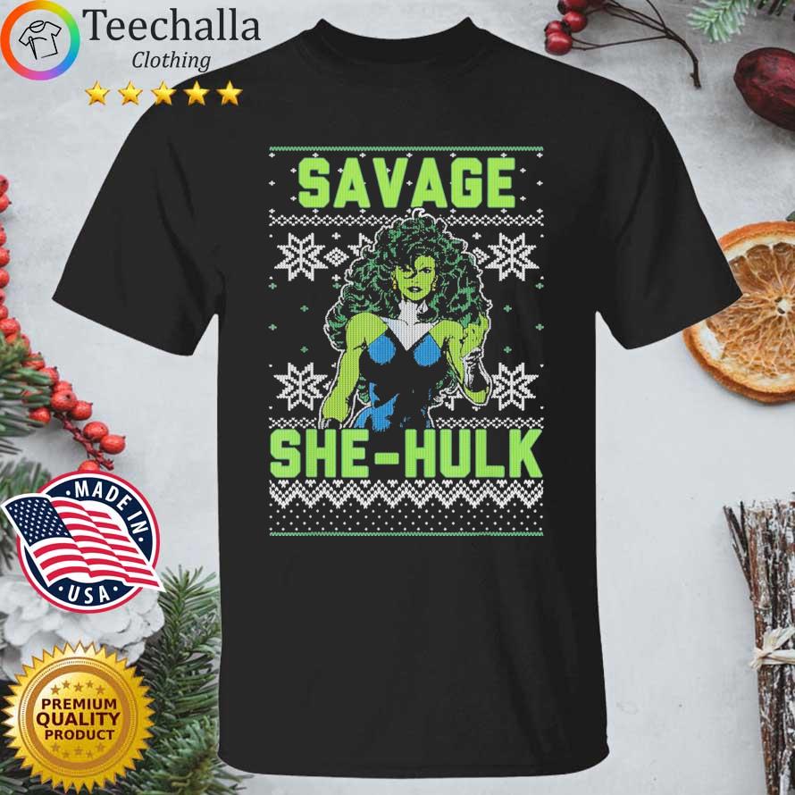 Marvel She-Hulk Savage Ugly Christmas shirt