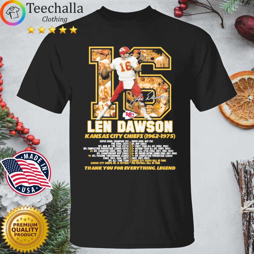 Official Len Dawson Kansas City Chiefs 1962-2022 Thank You For Everything Legend Signature shirt