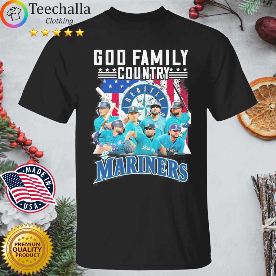 God Family Country Seattle Mariners American Flag shirt