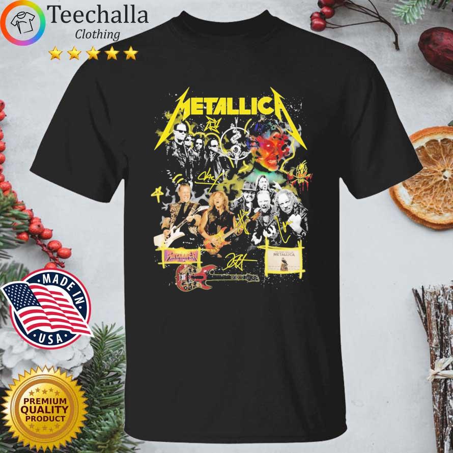 Metallica Band Member Signatures shirt