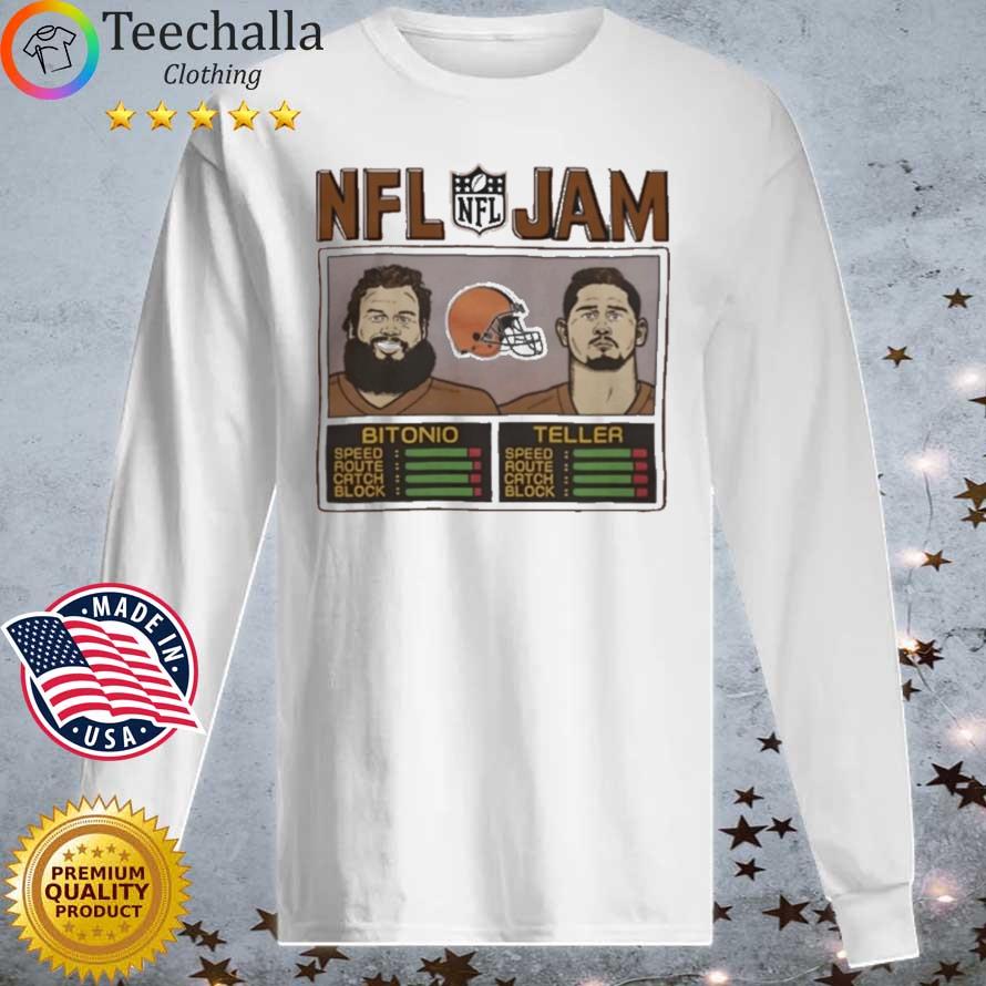 NFL Jam Cleveland Browns Joel Bitonio And Wyatt Teller Shirt Longsleeve tee trang