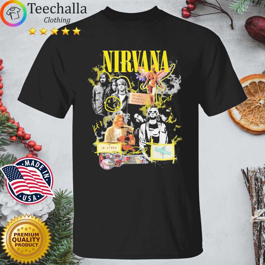 Nirvana Oh Well Whatever Nevermind In Utero Signatures shirt