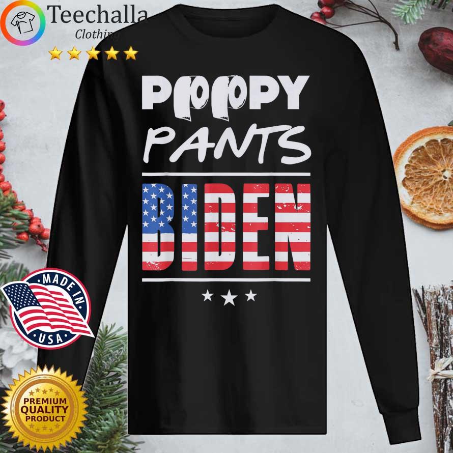 Poopy Pants Biden American Flag s Longsleeve tee den