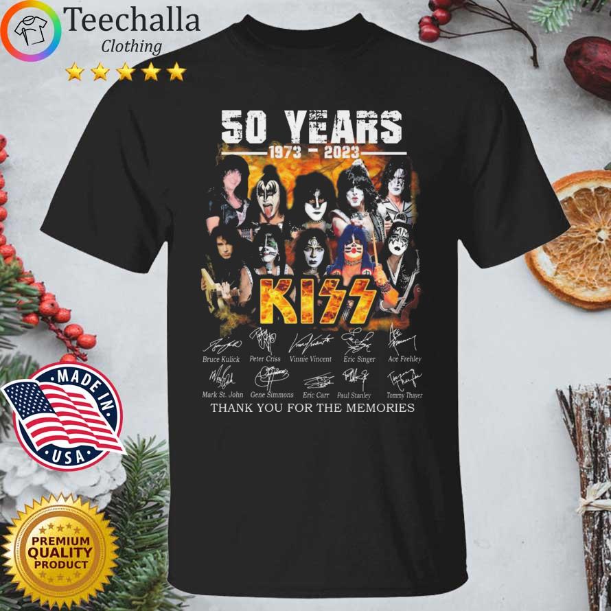 50 Years 1973-2023 Kiss Thank You For The Memories Signatures shirt