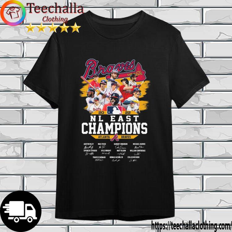 Atlanta Braves 2022 NL East Champions Signatures shirt, hoodie, sweater,  long sleeve and tank top