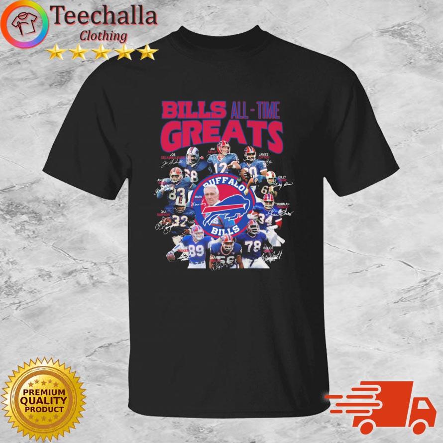 Buffalo Bills Team All Time Greats Signatures shirt