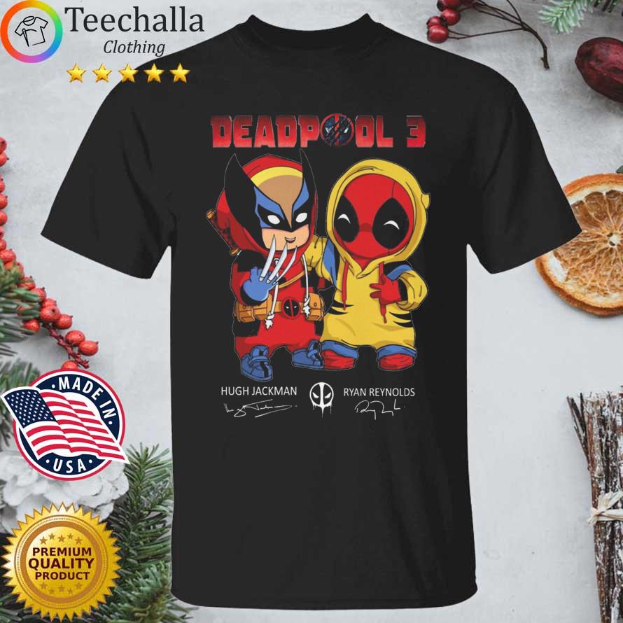 Deadpool 3 Hugh Jackman Ryan Reynolds Signatures shirt
