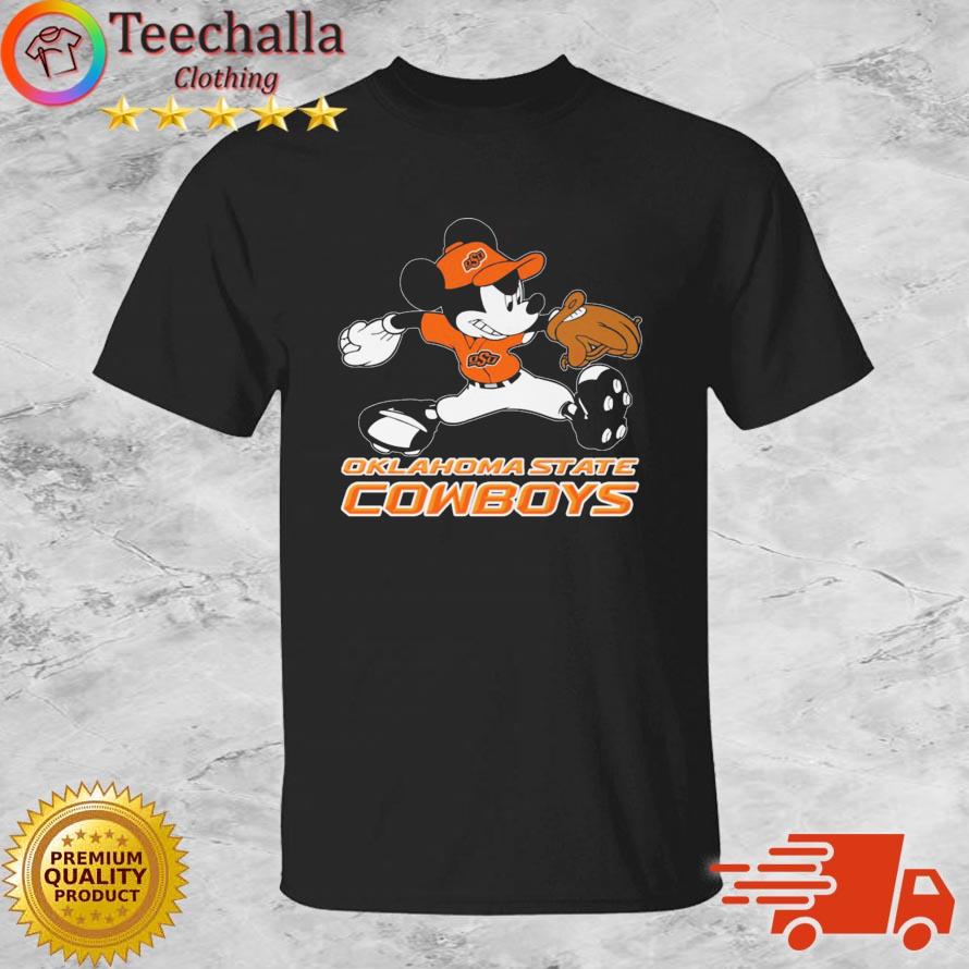 Mickey Mouse Play Baseball Oklahoma State Cowboys Shirt