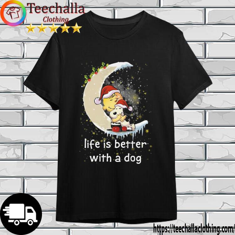 Santa Snoopy And Charlie Brown Life Is Better With A Dog Christmas shirt