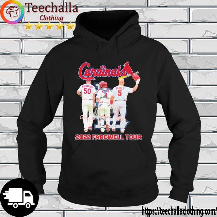 St Louis Cardinals Wainwright Molina And Pujols 2022 Farewell Tour Signatures s hoodie