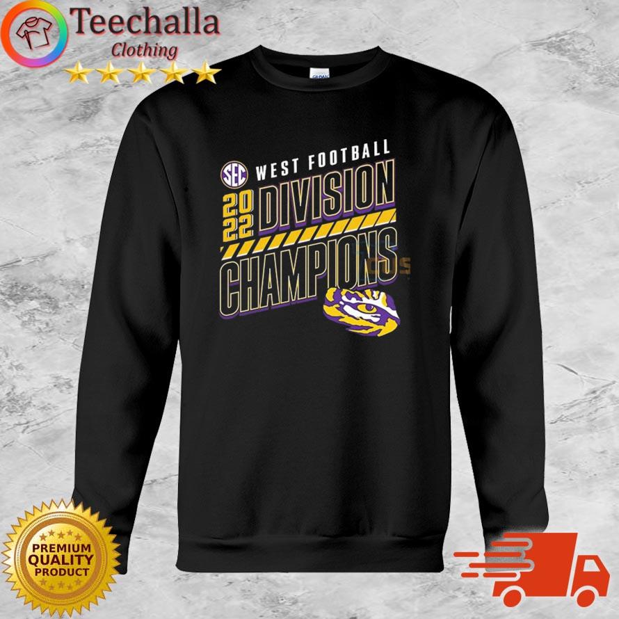 LSU Tigers 2022 SEC West Division Football Champions Slanted Knockout shirt