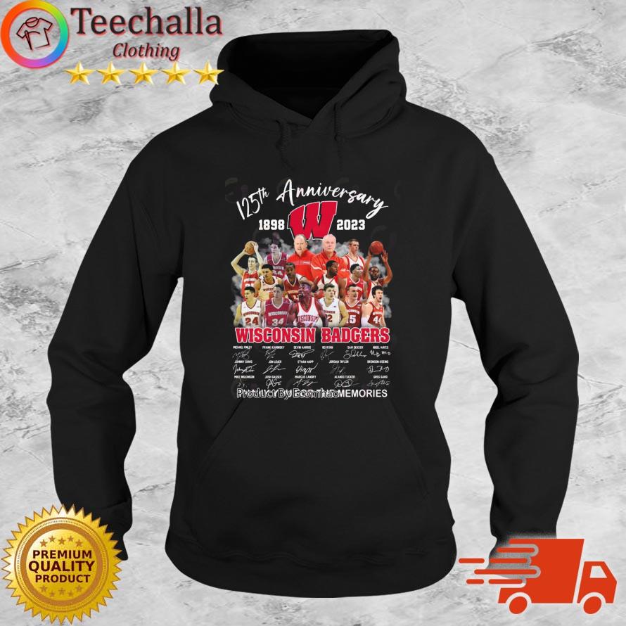 Wisconsin Badgers 125th anniversary 1898-2023 thank you for the memories signatures s Hoodie