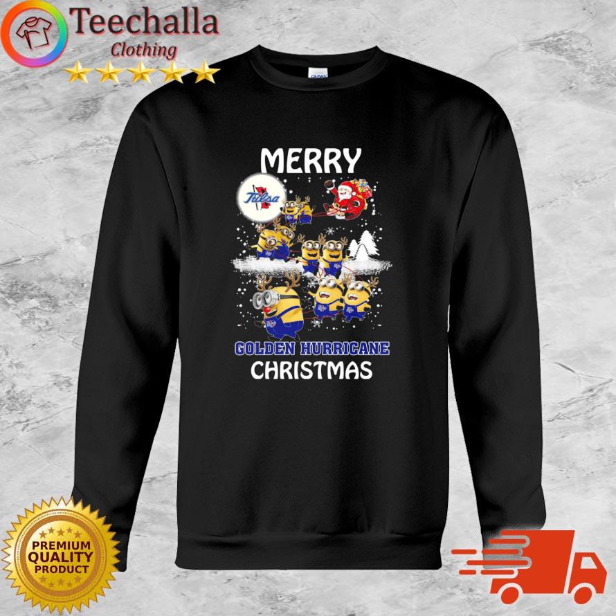 Minion Tulsa Golden Hurricane Merry Christmas sweater