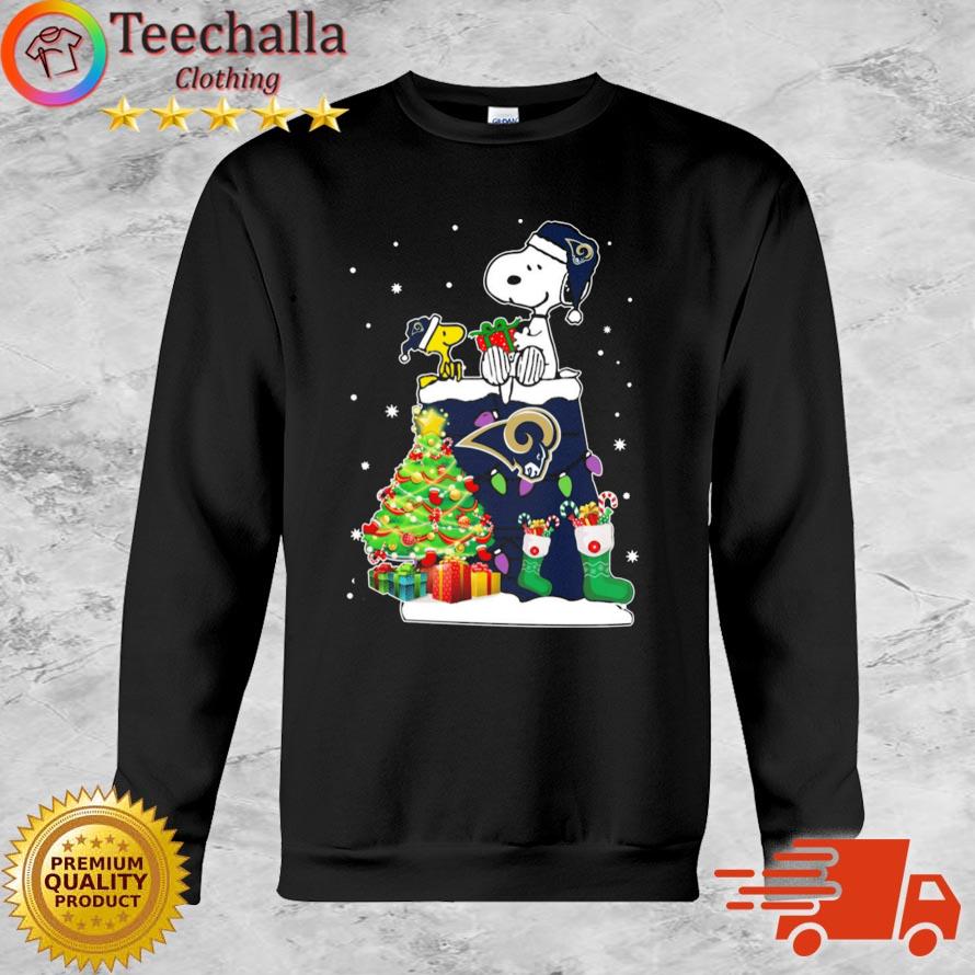 Snoopy And Woodstock Los Angeles Rams Merry Christmas sweater