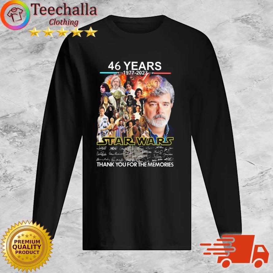 Star Wars 46 Years 1977-2023 Thank You For The Memories Signatures s Long Sleeve