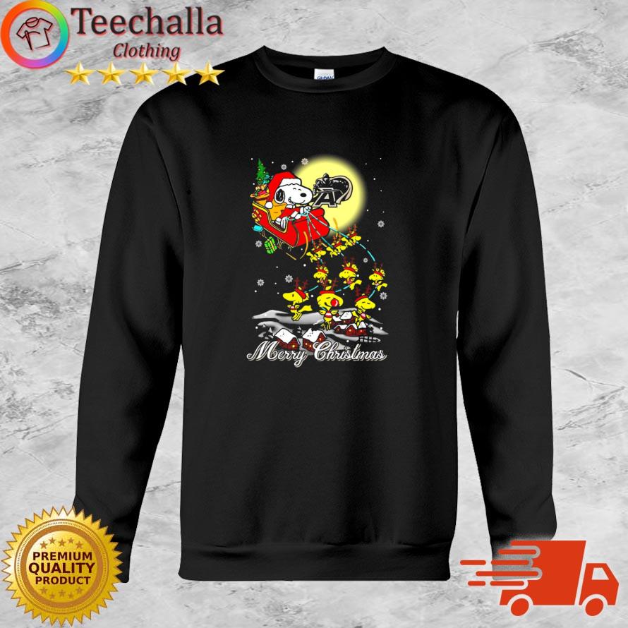 Santa Claus With Sleigh And Snoopy Army Black Knights Ugly Christmas sweater