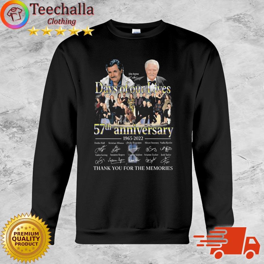 Days Of Our Lives 57th Anniversary 1965-2022 Thank You For The Memories Signatures shirt