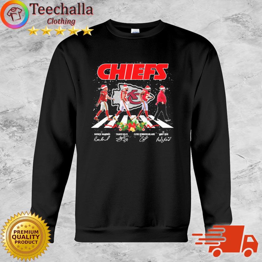 The Chiefs NFL Team 2022 Abbey Road Merry Christmas Signature Shirt