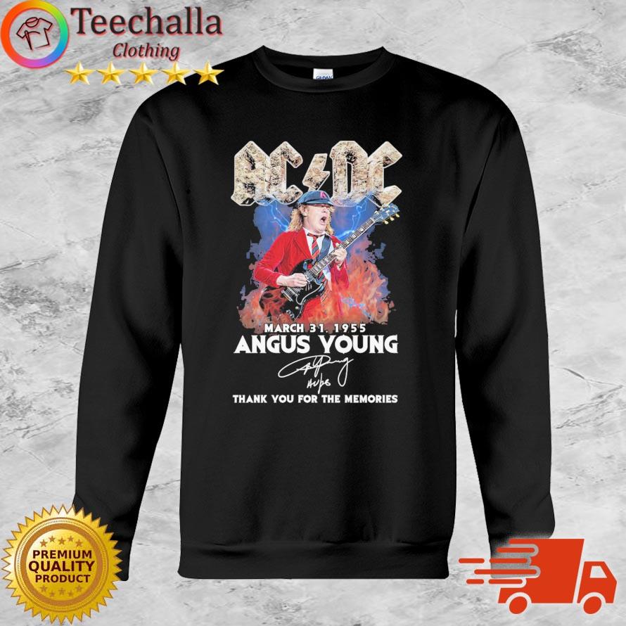 AC DC 1955 Angus Young Thank You For The Memories Signature shirt
