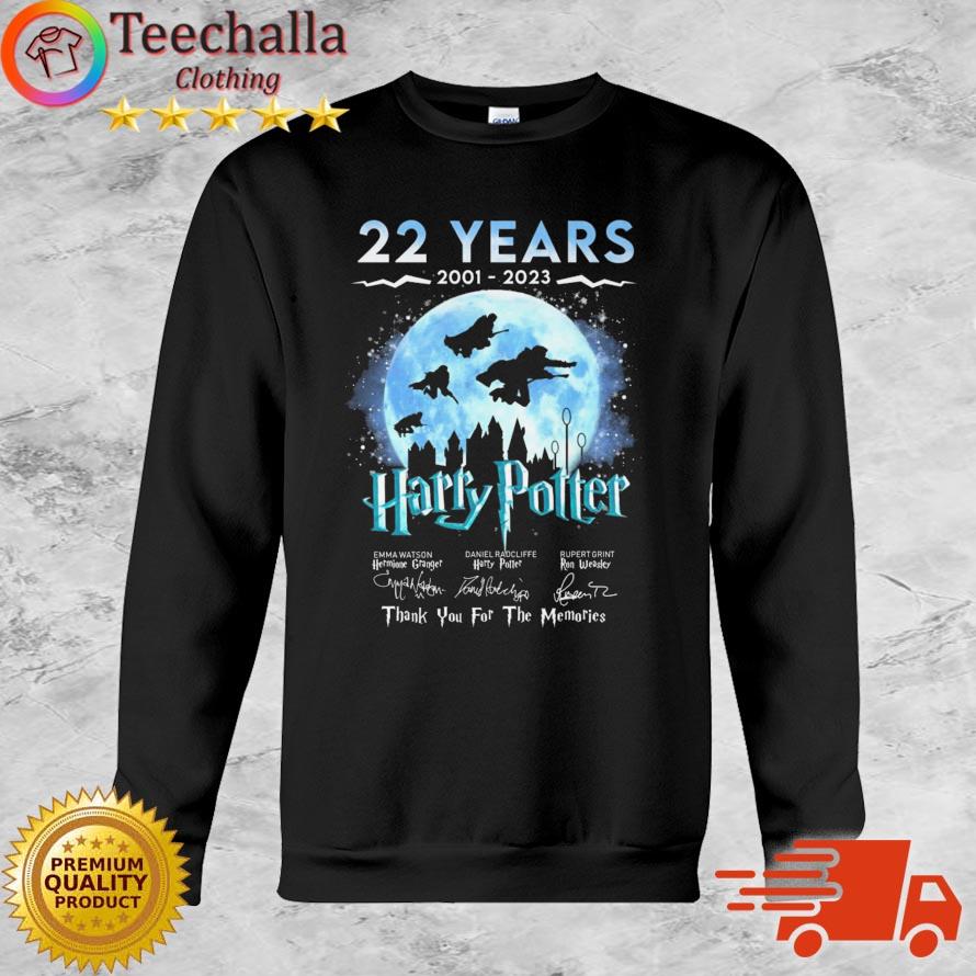 Harry Potter 22 Years 2001-2023 Thank You For The Memories Signatures shirt