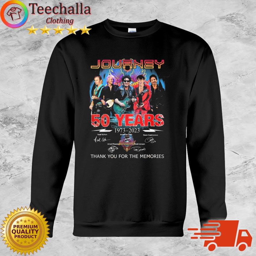 Journey Band 50 years 1973-2023 thank you for the memories signatures shirt