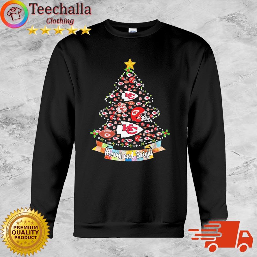 Kansas City Chiefs Logo Christmas Tree Merry And Bright sweater