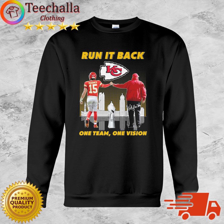 Kansas City Chiefs Patrick Mahomes And Andy Reid Run It Back On Team One Vision Signatures shirt
