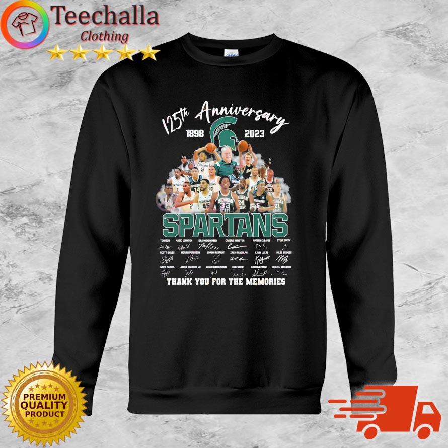 Michigan State Spartans 125th Anniversary 1898-2023 Thank You For The Memories Signatures shirt