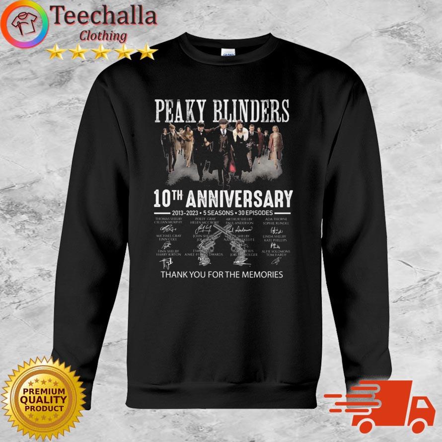 Peaky Blinders 10th Anniversary 2013-2023 Thank You For The Memories Signatures Shirt