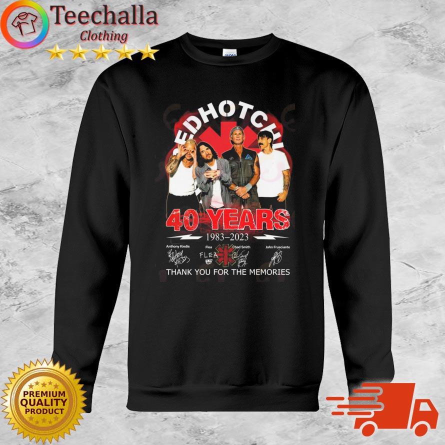 Red Hot Chili Peppers 40 Years Of 1983-2023 Thank You For The Memories Signatures shirt