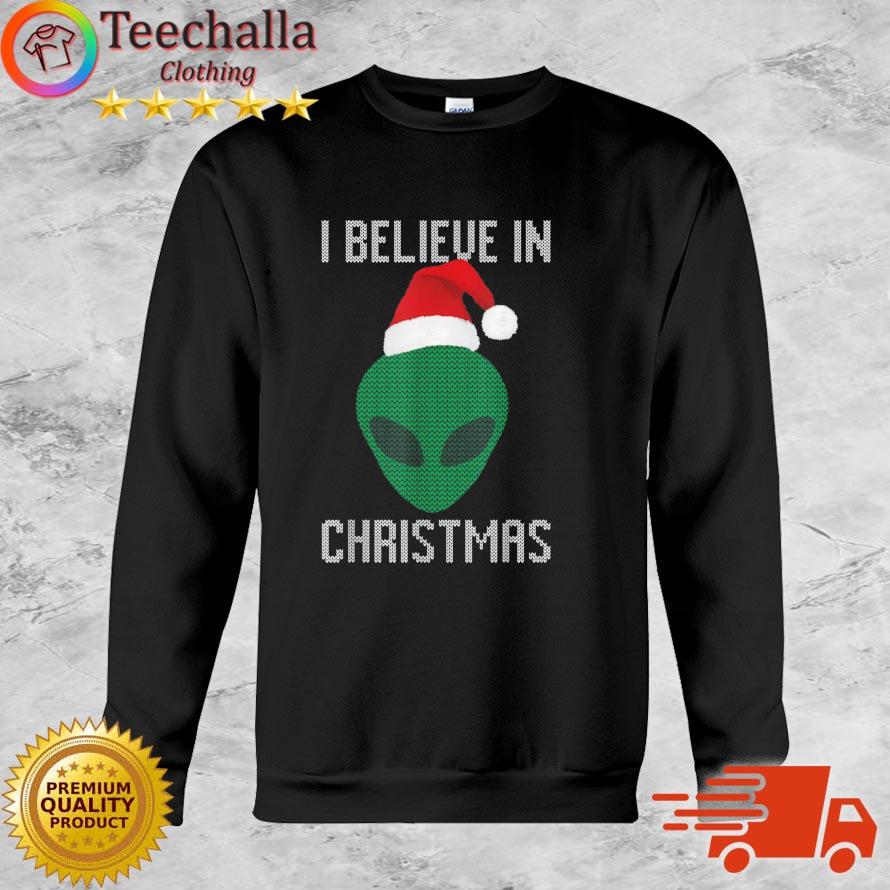 Santa Alien I believe in Christmas ugly sweater