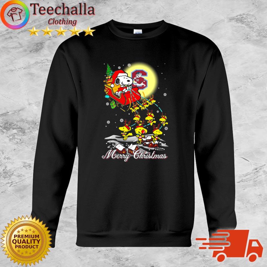 Santa Claus With Sleigh And Snoopy South Carolina State Bulldogs Ugly Christmas sweater