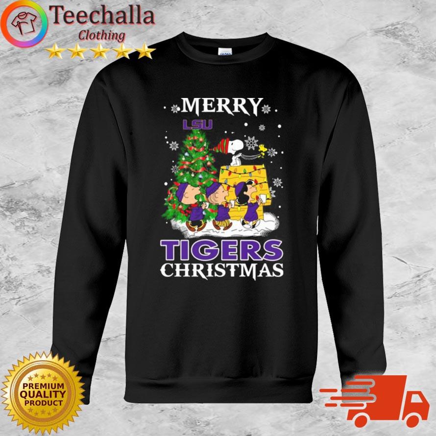 Snoopy And Friends LSU Tigers Merry Christmas sweater
