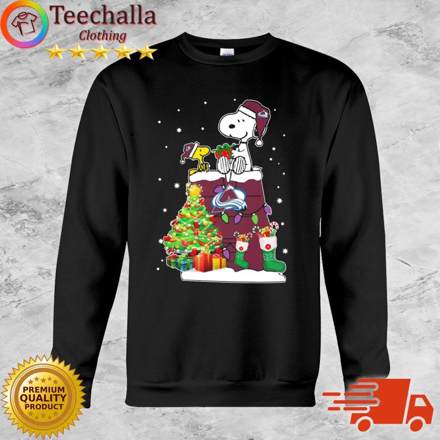 Snoopy And Woodstock Colorado Avalanche Merry Christmas sweater