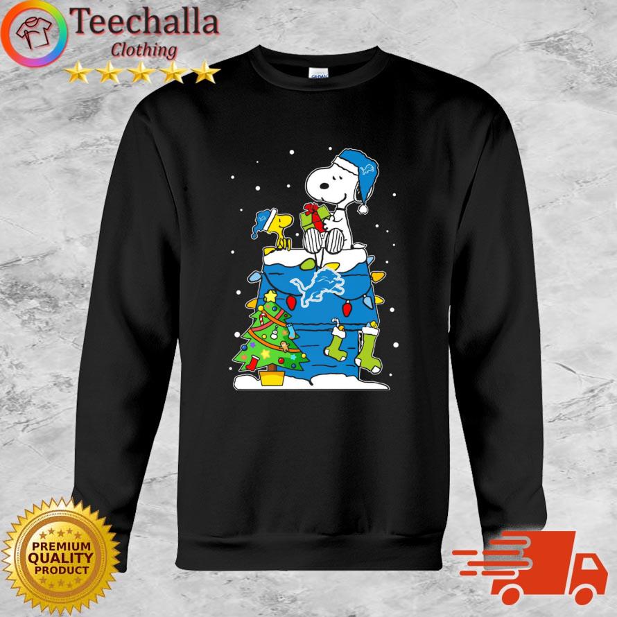 Snoopy And Woodstock Detroit Lions Merry Christmas sweater