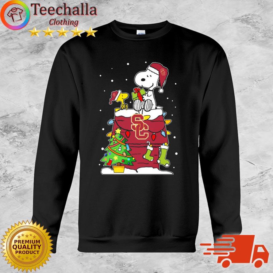 Snoopy And Woodstock Usc Trojans Merry Christmas sweater